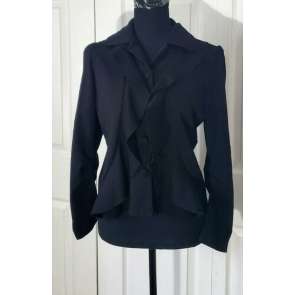 Bala Bala Womens Black Short Button up Dressy Jacket No size tag